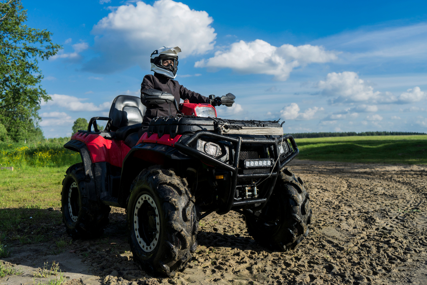 ATV in nature. Quad bike rides.